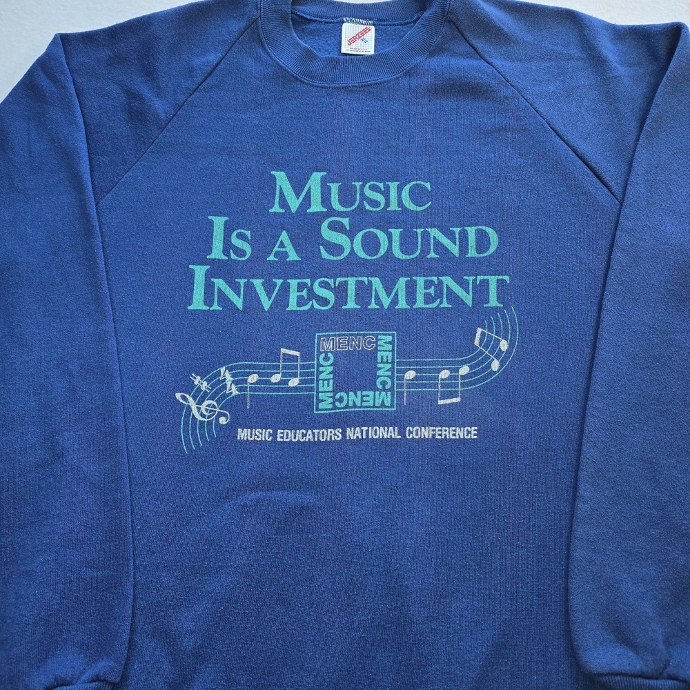 Vintage 90s Music Educators National Conference MENC Sweatshirt Blue XL USA Made